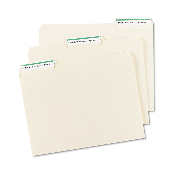 Permanent TrueBlock File Folder Labels with Sure Feed Technology, 0.66 x 3.44, White, 30/Sheet, 50 Sheets/Box