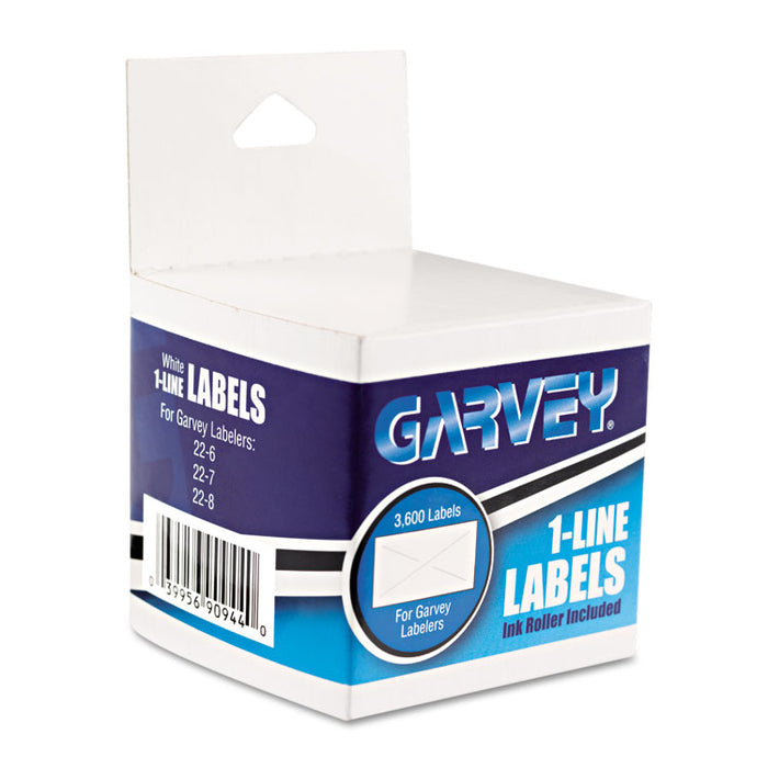 One-Line Pricemarker Labels, 0.44 x 0.81, White, 1,200/Roll, 3 Rolls/Box