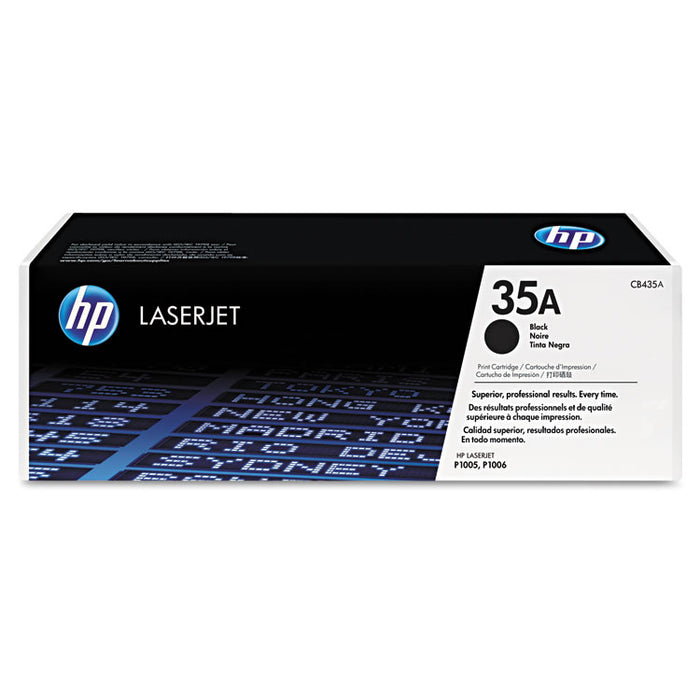 HP 35A, (CB435A) Black Original LaserJet Toner Cartridge