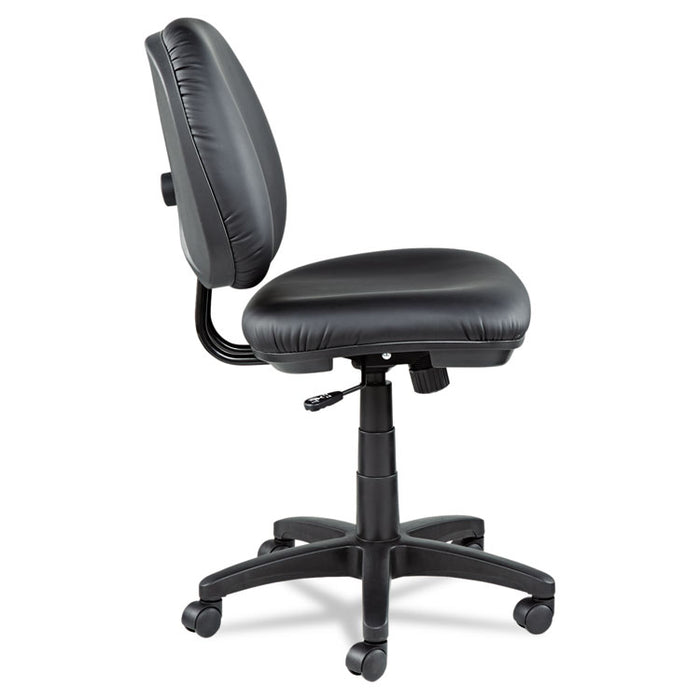 Alera Interval Series Swivel/Tilt Task Chair, Bonded Leather Seat/Back, Up to 275 lb, 18.11" to 23.22" Seat Height, Black