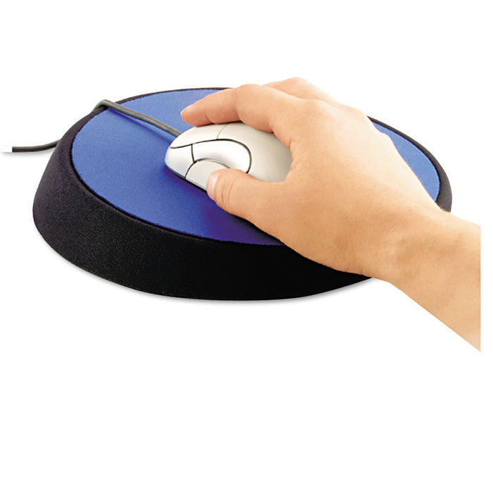 Wrist Aid Ergonomic Circular Mouse Pad, 9" dia., Cobalt