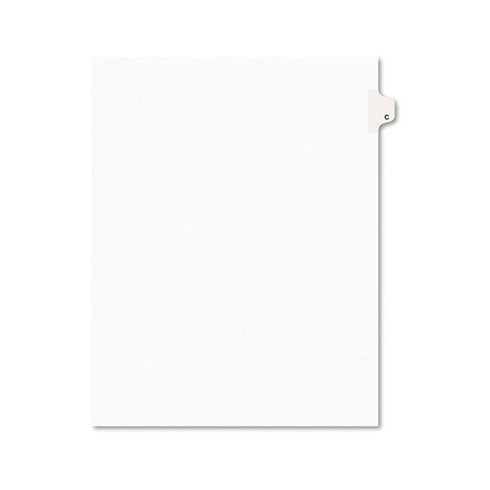 Preprinted Legal Exhibit Side Tab Index Dividers, Avery Style, 26-Tab, C, 11 x 8.5, White, 25/Pack