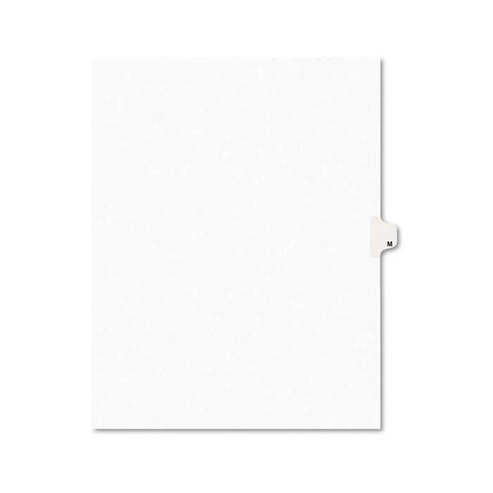 Preprinted Legal Exhibit Side Tab Index Dividers, Avery Style, 26-Tab, M, 11 x 8.5, White, 25/Pack