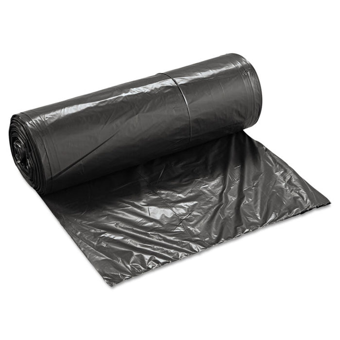 Low-Density Waste Can Liners, 60 gal, 0.65 mil, 38" x 58", Black, 100/Carton