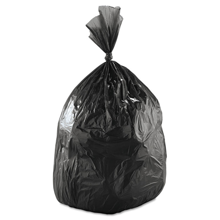 Low-Density Waste Can Liners, 60 gal, 0.65 mil, 38" x 58", Black, 100/Carton