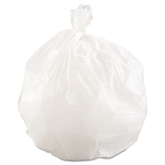 Low-Density Waste Can Liners, 16 gal, 0.4 mil, 24" x 32", White, 500/Carton