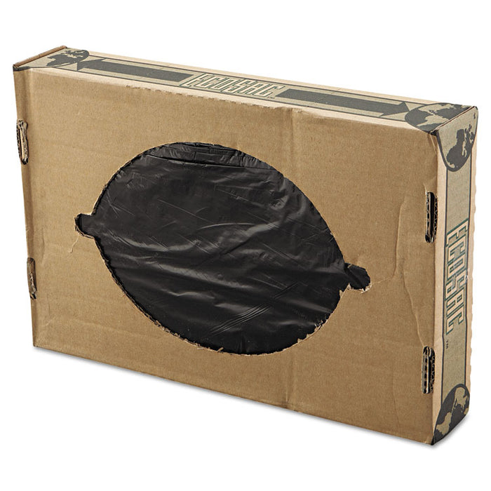 Low Density Economy Ecosac, 60 gal, 0.82 mil, 38" x 60", Black, 100/Carton