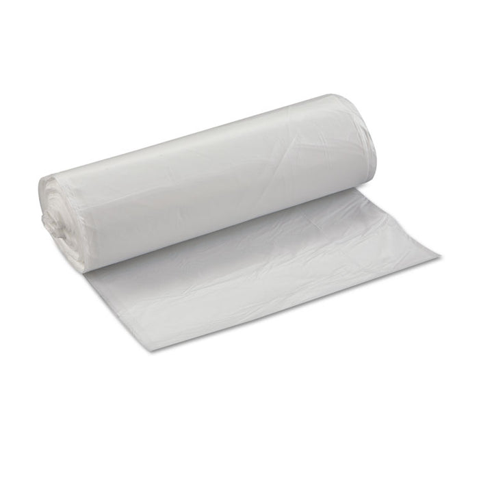 High-Density Interleaved Commercial Can Liners, 33 gal, 17 microns, 33" x 40", Clear, 250/Carton