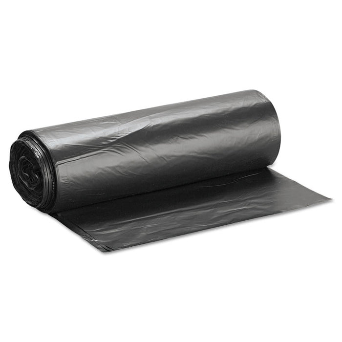 High-Density Interleaved Commercial Can Liners, 60 gal, 17 microns, 38" x 60", Black, 200/Carton