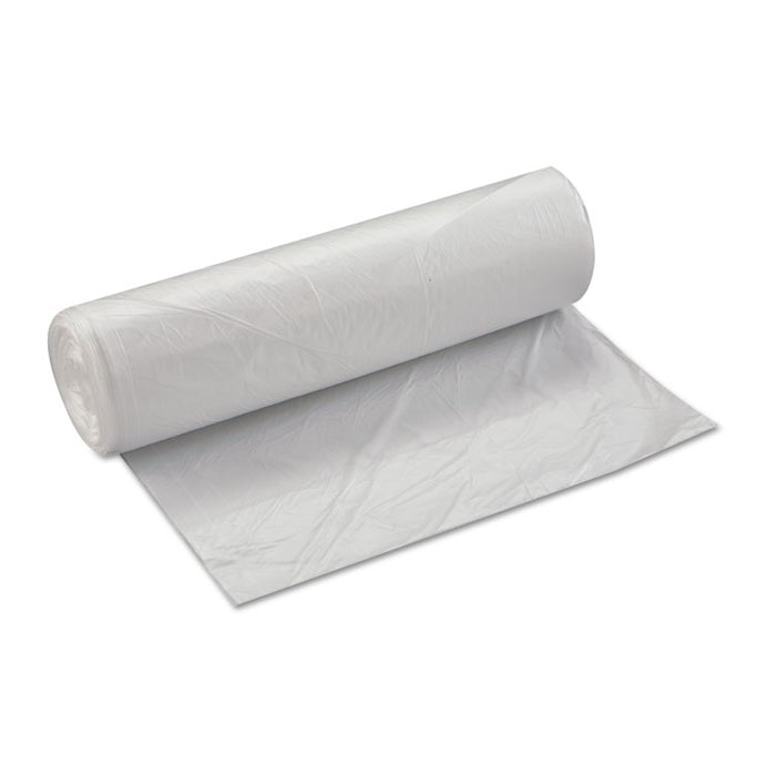 High-Density Interleaved Commercial Can Liners, 45 gal, 14 microns, 40" x 48", Clear, 250/Carton