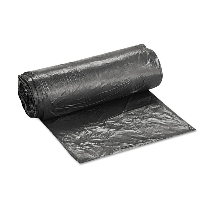 High-Density Commercial Can Liners, 16 gal, 6 microns, 24" x 33", Black, 1,000/Carton