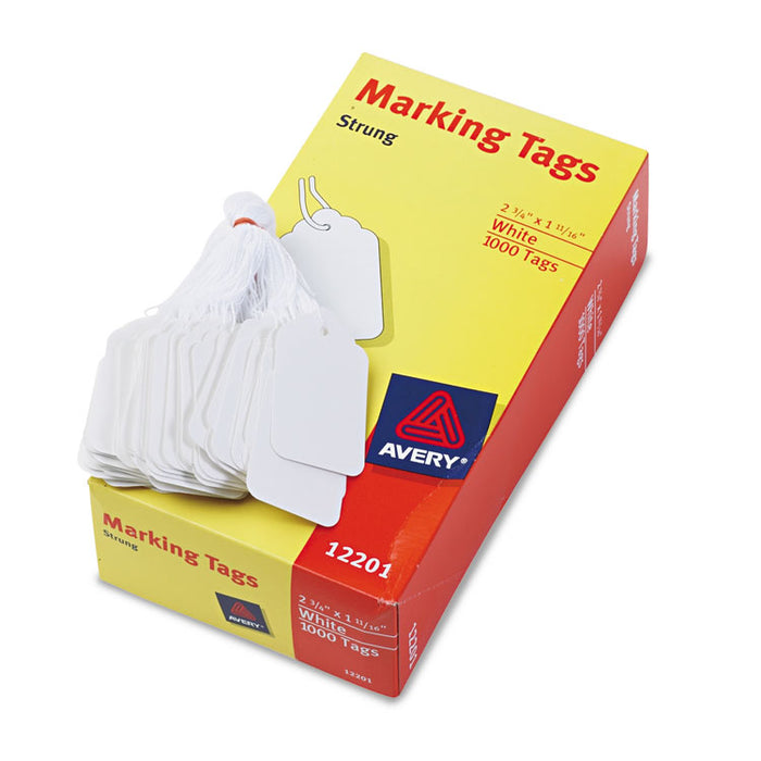 Medium-Weight White Marking Tags, 2.75 x 1.69, 1,000/Box