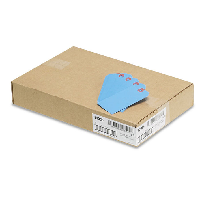 Unstrung Shipping Tags, 11.5 pt Stock, 4.75 x 2.38, Blue, 1,000/Box