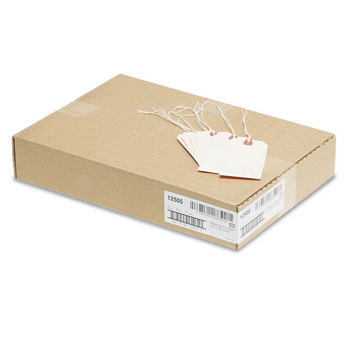 Strung Shipping Tags, 11.5 pt Stock, 4.75 x 2.38, Manila, 1,000/Box