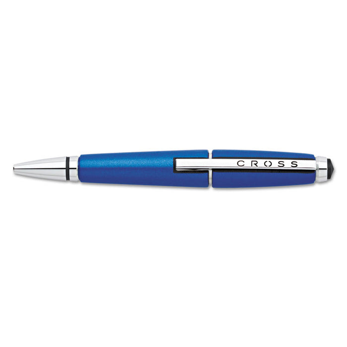 Edge Gel Pen, Retractable, Medium 0.7 mm, Black Ink, Blue Barrel