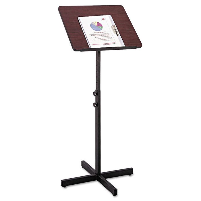 Adjustable Speaker Stand, 21w x 21d x 29.5h to 46h, Mahogany/Black