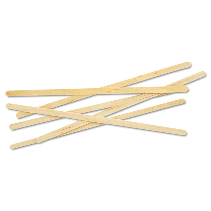 Renewable Wooden Stir Sticks - 7", 1000/PK, 10 PK/CT