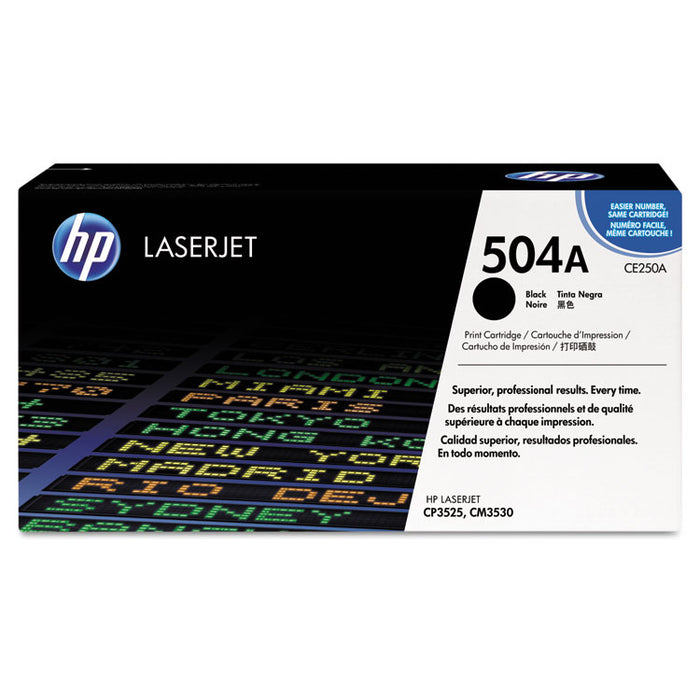 HP 504A, (CE250A-G) Black Original LaserJet Toner Cartridge for US Government