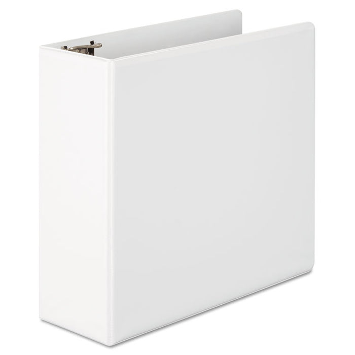 Heavy-Duty D-Ring View Binder with Extra-Durable Hinge, 3 Rings, 4" Capacity, 11 x 8.5, White