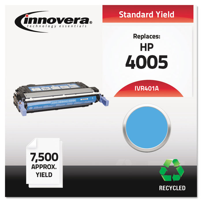 Remanufactured Cyan Toner Cartridge, Replacement for HP 642A (CB401A), 7,500 Page-Yield