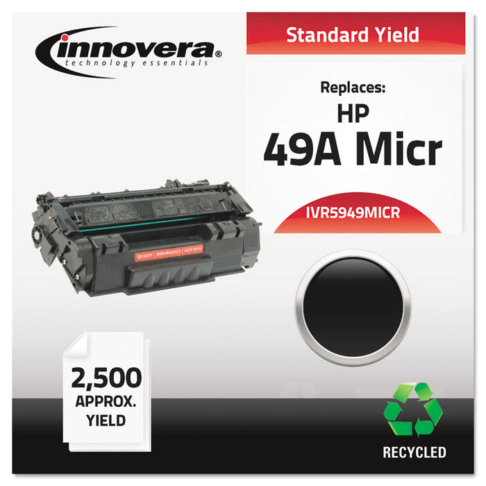 Remanufactured Black MICR Toner Cartridge, Replacement for HP 49AM (Q5949AM), 2,500 Page-Yield