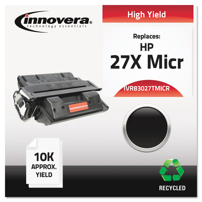 Remanufactured Black High-Yield MICR Toner, Replacement for 27XM (C4127XM), 6,000 Page-Yield