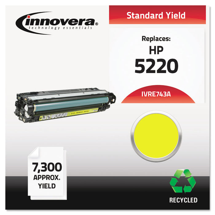 Remanufactured Yellow Toner Cartridge, Replacement for HP 5225 (CE742A), 7,300 Page-Yield