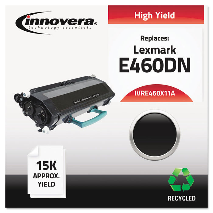 Remanufactured Black Toner Cartridge, Replacement for Lexmark E460 (E460X11A), 15,000 Page-Yield