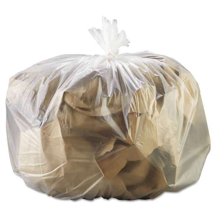 High Density Can Liners, 33 gal, 13 microns, 33" x 39", Natural, 250/Carton