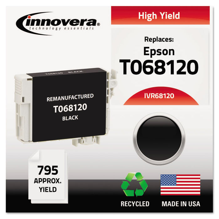 Remanufactured T068120 (68) High-Yield Ink, 795 Page-Yield, Black