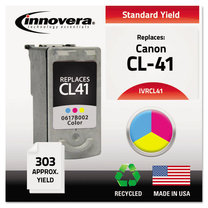 Remanufactured Tri-Color Ink, Replacement for CL-41 (0617B002), 303 Page-Yield