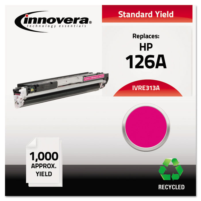 Remanufactured Magenta Toner, Replacement for 126A (CE313A), 1,000 Page-Yield