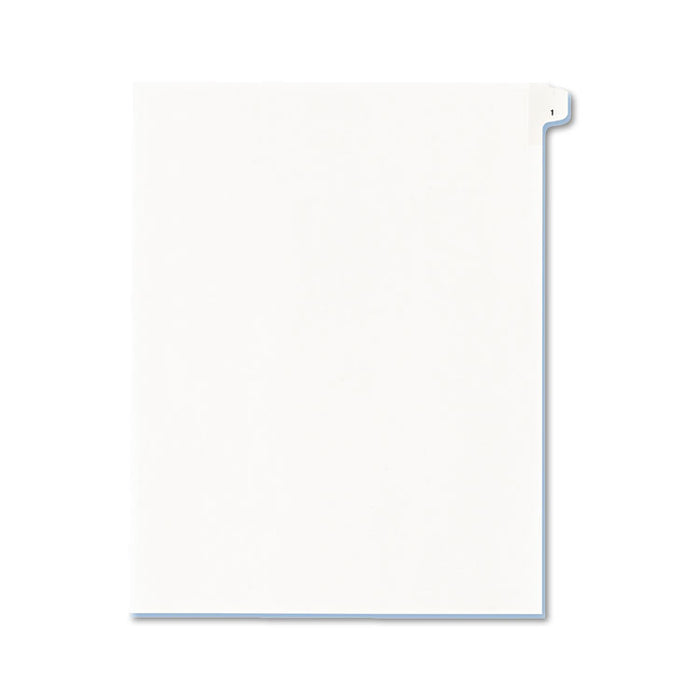 Preprinted Legal Exhibit Side Tab Index Dividers, Allstate Style, 10-Tab, 1, 11 x 8.5, White, 25/Pack