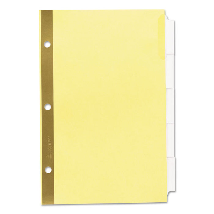 Insertable Standard Tab Dividers, 5-Tab, 8.5 x 5 1/2