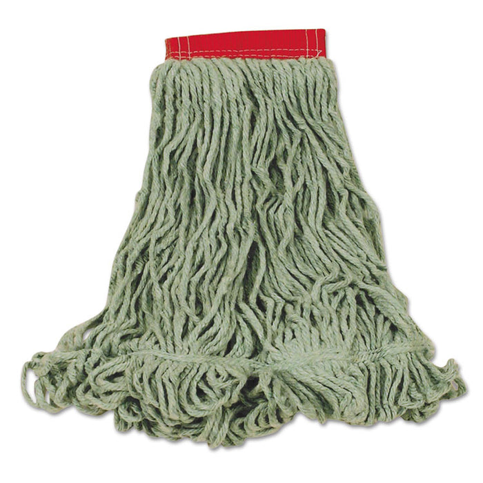 Super Stitch Blend Mop Heads, Cotton/Synthetic, Green, Large