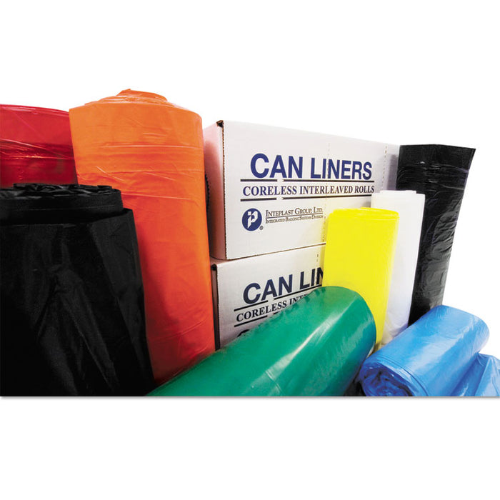 High-Density Commercial Can Liners Value Pack, 60 gal, 14 microns, 36" x 58", Clear, 250/Carton