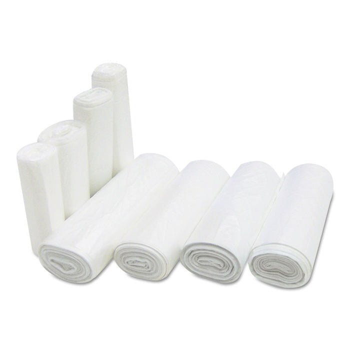 High-Density Commercial Can Liners, 7 gal, 6 microns, 20" x 22", Clear, 2,000/Carton