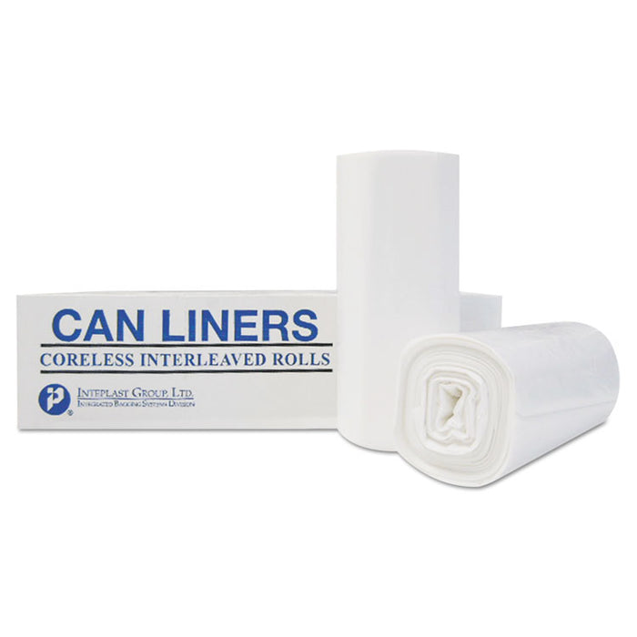 High-Density Commercial Can Liners, 7 gal, 6 microns, 20" x 22", Clear, 2,000/Carton