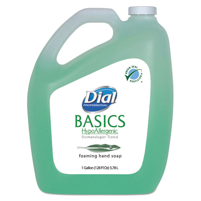 Basics Hypoallergenic Foaming Hand Wash, Honeysuckle, 1 gal, 4/Carton