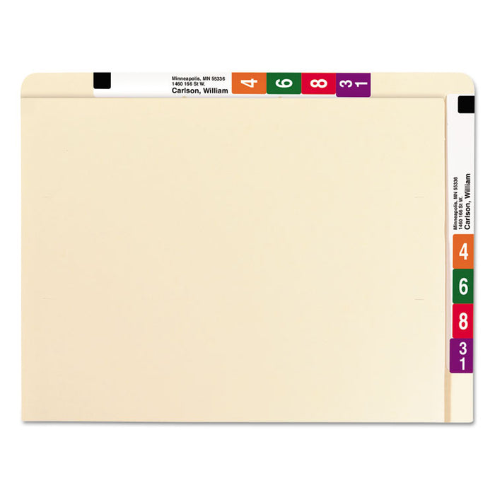 Heavyweight Manila End Tab Conversion File Folders, Straight Tabs, Letter Size, 0.75" Expansion, Manila, 100/Box