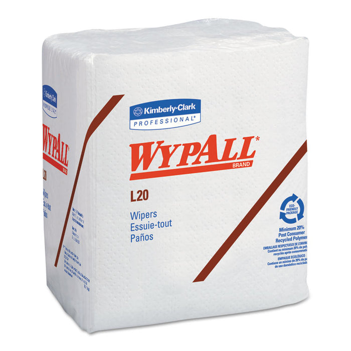 L20 Towels, 1/4 Fold, 4-Ply, 12.5 x 13, White, 68/Pack, 12/Carton