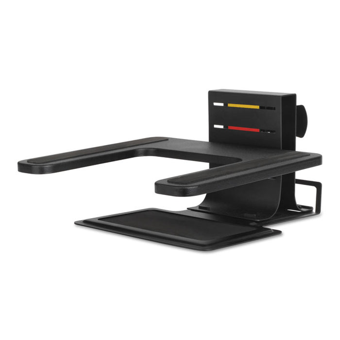 Adjustable Laptop Stand, 10" x 12 1/2" x 3" - 7"h, Black