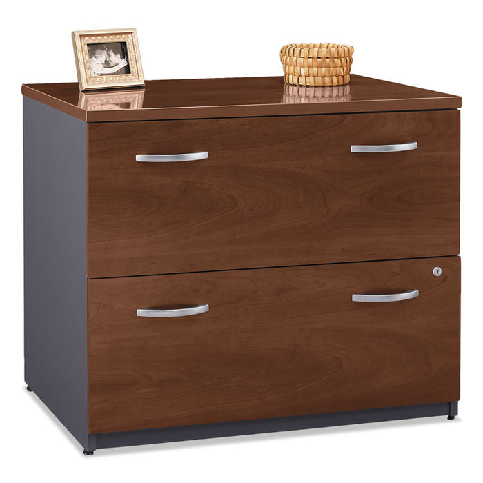 Series C Collection 2 Drawer 36W Lateral File (Assembled), 35.75w x 23.38d x 29.88h, Hansen Cherry