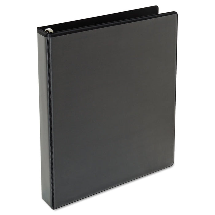 Deluxe Easy-to-Open Round-Ring View Binder, 3 Rings, 1" Capacity, 11 x 8.5, Black