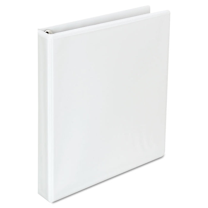 Deluxe Easy-to-Open Round-Ring View Binder, 3 Rings, 1" Capacity, 11 x 8.5, White