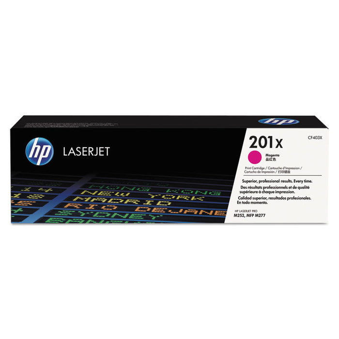 HP 201X, (CF403X) High-Yield Magenta Original LaserJet Toner Cartridge