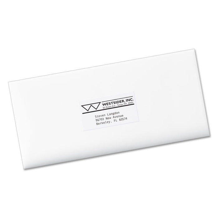 Copier Mailing Labels, Copiers, 1.5 x 2.81, White, 21/Sheet, 100 Sheets/Box