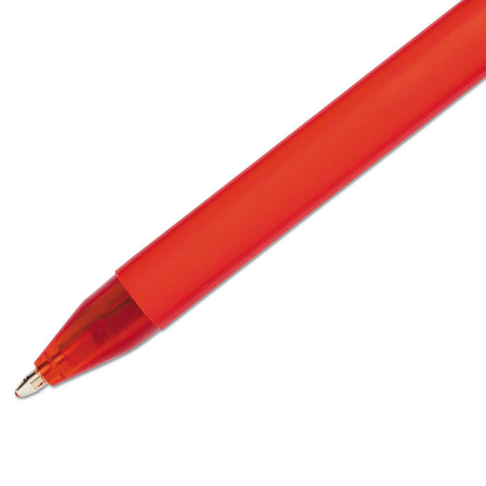 ComfortMate Ultra Ballpoint Pen, Stick, Medium 1 mm, Red Ink, Red Barrel, Dozen