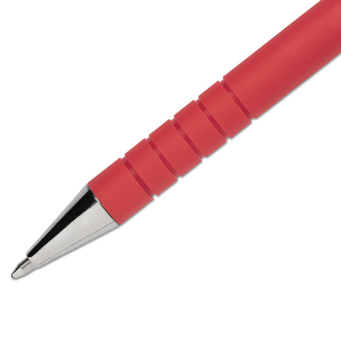 FlexGrip Ultra Ballpoint Pen, Stick, Medium 1 mm, Red Ink, Red Barrel, Dozen