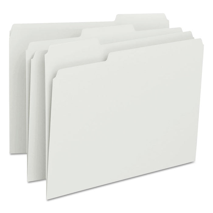 Colored File Folders, 1/3-Cut Tabs: Assorted, Letter Size, 0.75" Expansion, White, 100/Box